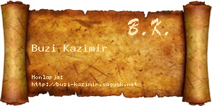 Buzi Kazimir névjegykártya